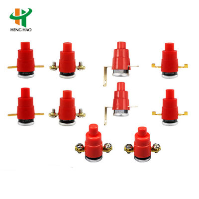 ترموستات دوفلزی KSD301 با تنظیم مجدد خودکار، فیوز حرارتی با 100000 چرخه، محفظه پلاستیکی یا سرامیکی و درپوش آلومینیومی یا سر مسی