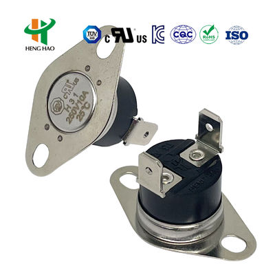 KSD301 Bimetal Thermostat Temperature Protector with Plastic or Ceramic Housing Aluminum Cap or Copper Head and 100000 Cycles Life