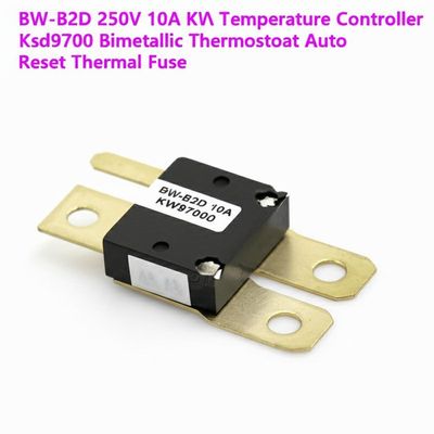 BW-B2D 250V 10A KW9700 کنترلگر دما Ksd9700 ترموستات دو فلزی اتوماتیک تنظیم مجدد فیوز حرارتی