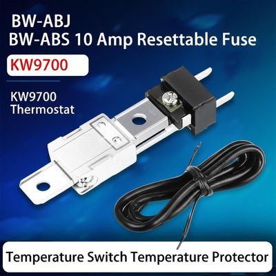 BW-ABJ BW-ABS 10 آمپر فیوز قابل تنظیم مجدد KW9700 محافظ دمای سوئیچ دمای ترموستات