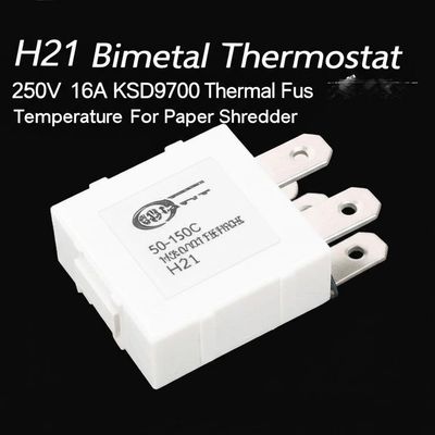 H21 ترموستات دو فلزی 250 ولت 16A 50-150C KSD9700 سوئیچ دمای فیوز حرارتی برای خرد کننده کاغذ