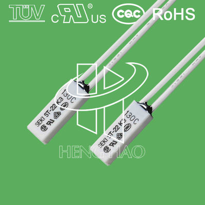 محافظ حرارتی SEKI قابل استفاده مجدد / سوئیچ حرارتی دو فلزی ROHS گواهینامه st-22