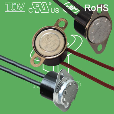 water proof  temperature sensor KSD301 250V 10A 16A 0 to 250 degree centigrade ksd bimetallic temperature switch