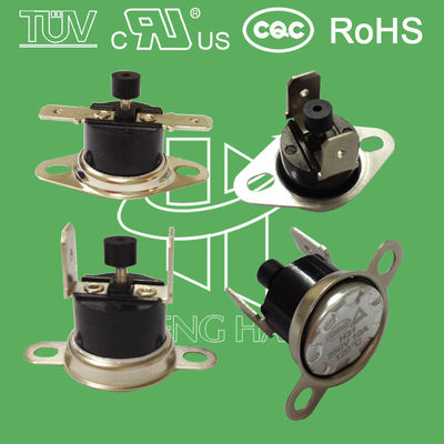 KSD301 temperature controller switch water proof manual reset bimetallic thermal switch 250V 10A 16A UL TUV CQC ROHS